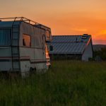 Sunset,In,Trailer,Outdoor,While,Traveling,Countryside